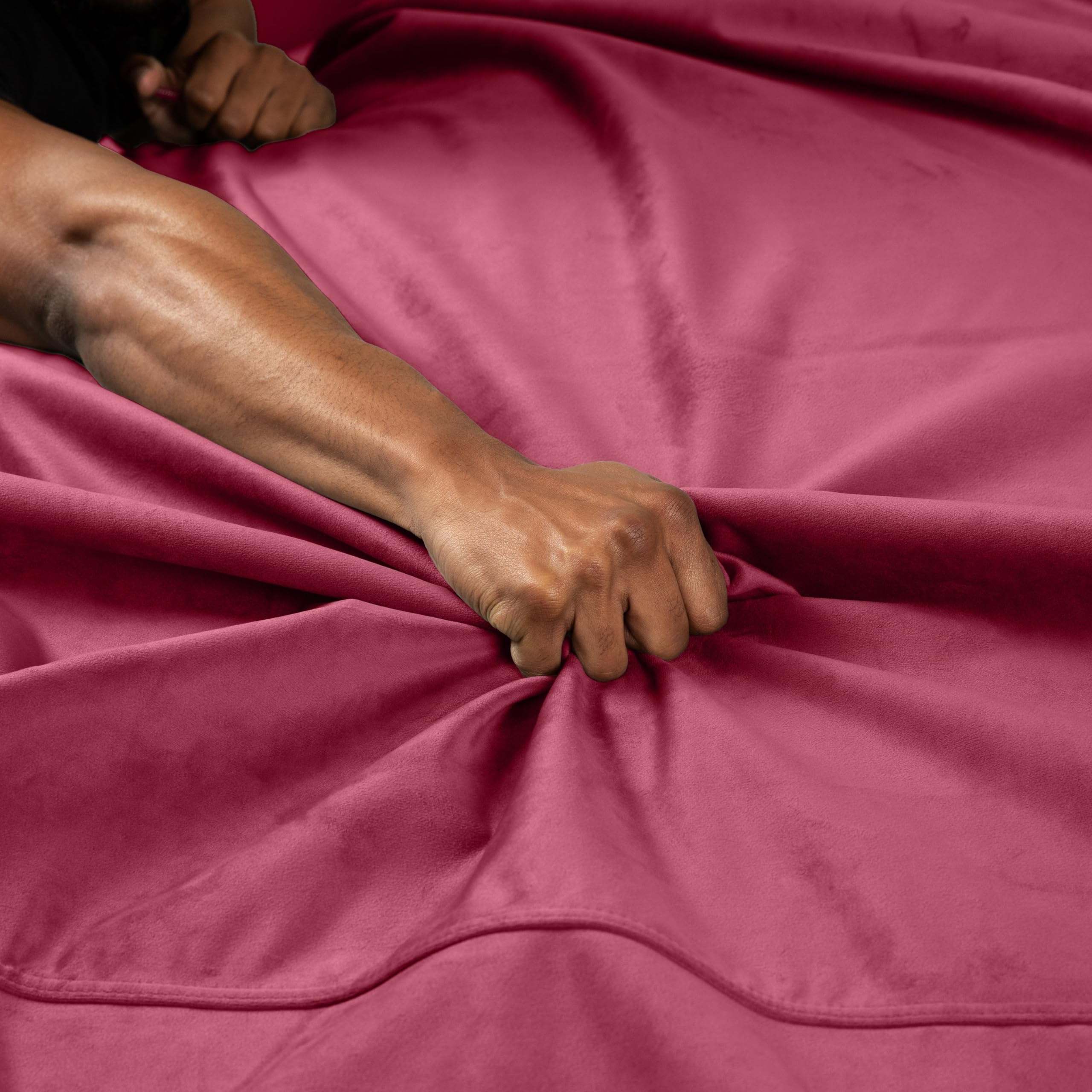 Liberator Fascinator Throw - Moisture-Proof Sensual Blanket, Mini Size, Microvelvet Black: Merlot Mini