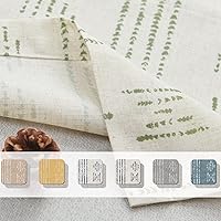 Vista 8 de jinchan Cortinas opacas con cenefa geométrica a rayas bohemias de doble capa para ventanas de 18 pulgadas, tratamiento de ventana de granja