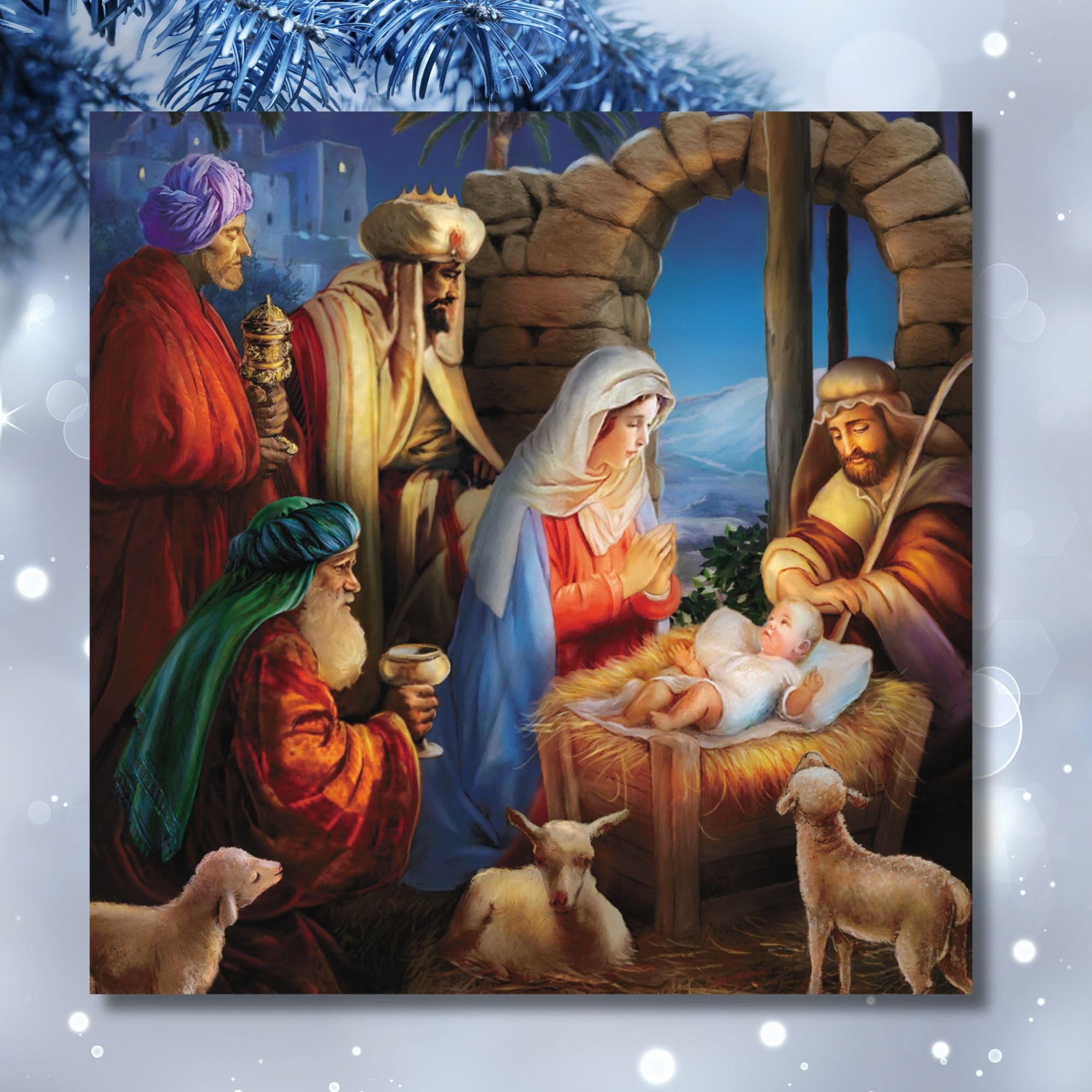 GBCC Charity Christmas Cards Pack of 10, Charity Christmas Cards with Religious Nativity Design - Image 3