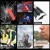 Vista 6 de Kit de emergencia de asistencia en carretera, kit de emergencia para automóvil con cables de puente (actualizado) Kit de emergencia para automóvil