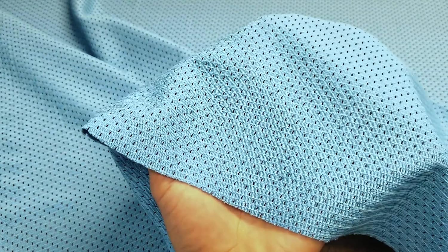 Pico Textiles 3 Yards Bolt – Columbia Blue Polyester Pro Mesh Heavy Jersey Fabric - Sold by The Bolt - Variety of Colors Durable Athletic Mesh Fabric, Ideal for Sewing Soccer and Basketball Uniforms