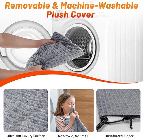 Miniatura 7 de Cama climatizada para gatos, cama climatizada impermeable para perros y gatos con temperatura y temporizador ajustables, alfombrilla eléctrica para