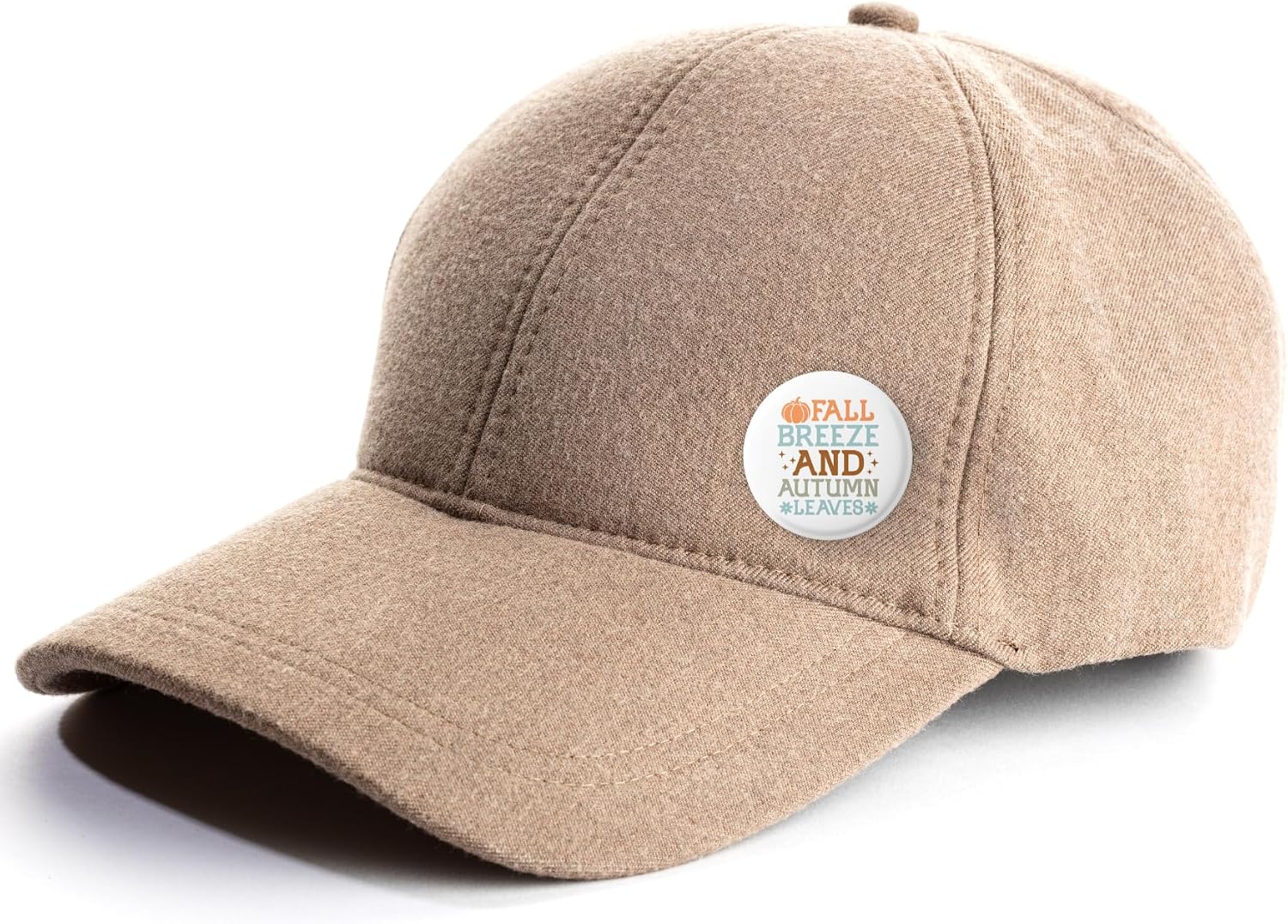 Fall Breeze and Autumn Leaves Pin – Autumn Quote Button for Cozy Season, Pumpkin Spice & Sweater Weather Fans