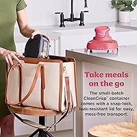 Vista 11 de Ninja Crispi - Freidora de aire de vidrio 4 en 1 450 °F No tóxica Contenedores de vidrio de 4 cuartos y 6 tazas con tapas Microondas