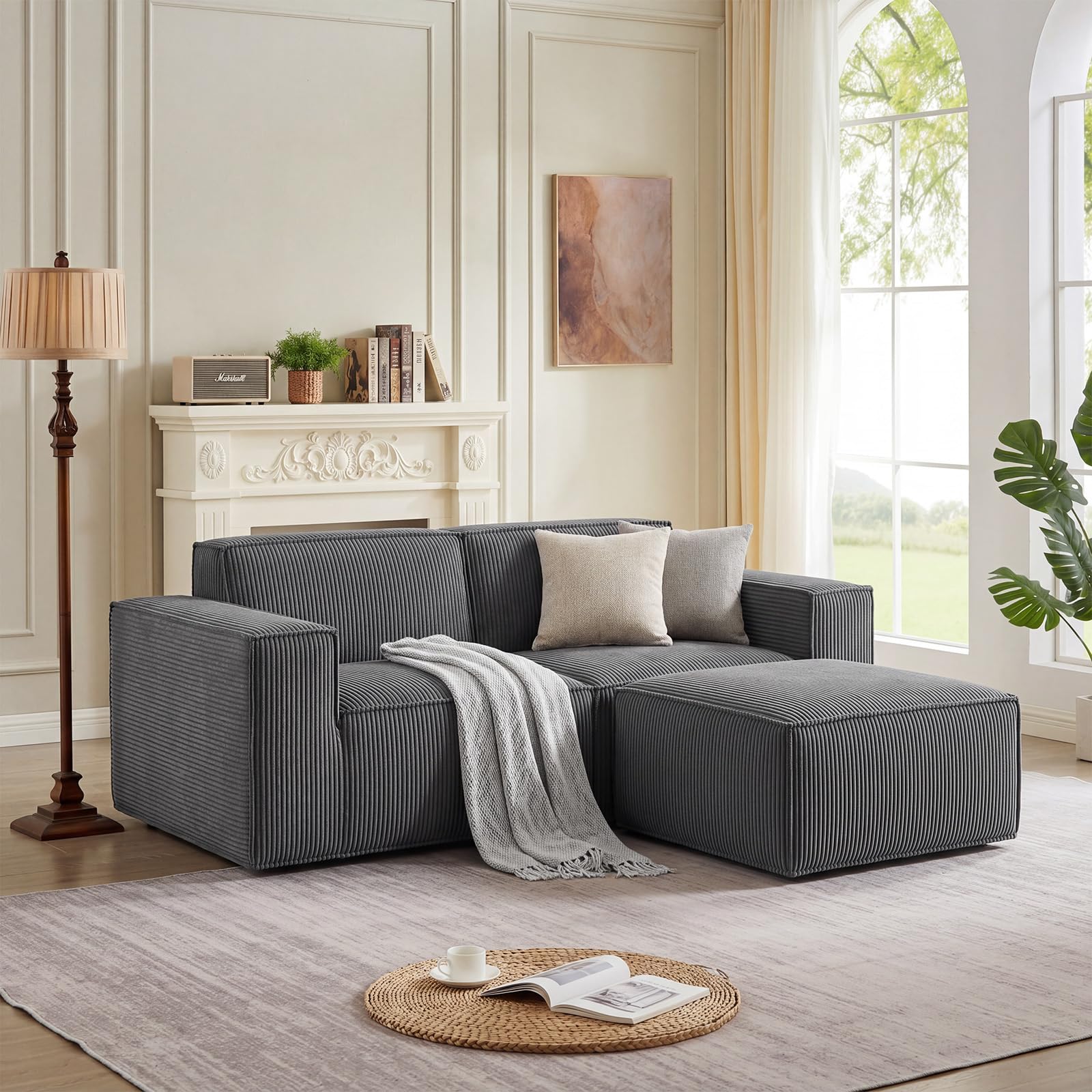 LINSY HOME Sofa, L Form Couch, Sektionssofas-HS013