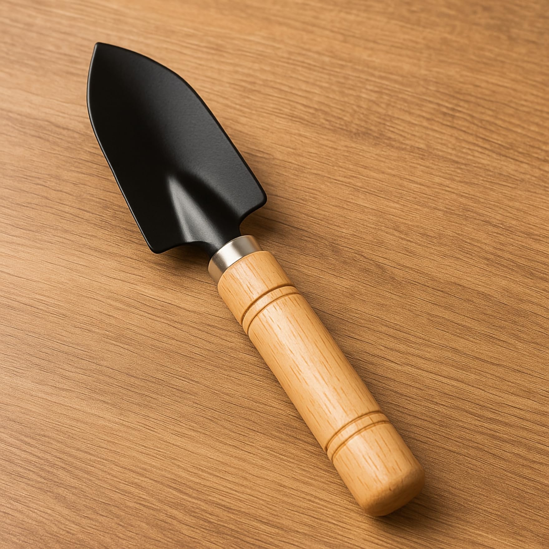 ecofynd Gardening Hand Tool (Small Trowel with Wooden Handle), Home Garden Durable Plant Tool, Planting, Weeding, Pruning, Soil Maintenance, Farming Essential Kit (GT016)-image-11