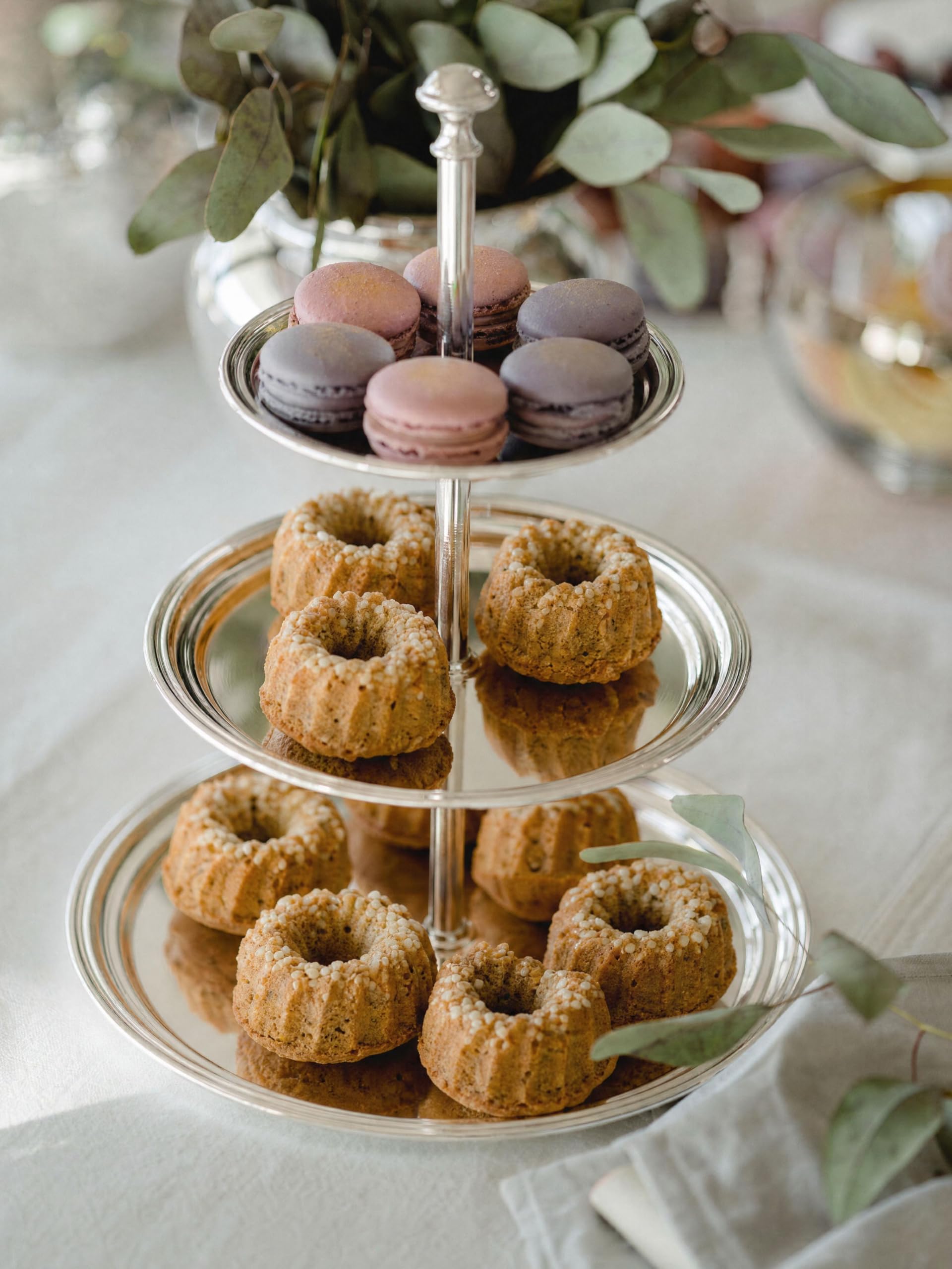 EDZARD Etażerka nici Tea Time (wys. 30 cm), posrebrzana, zabezpieczona