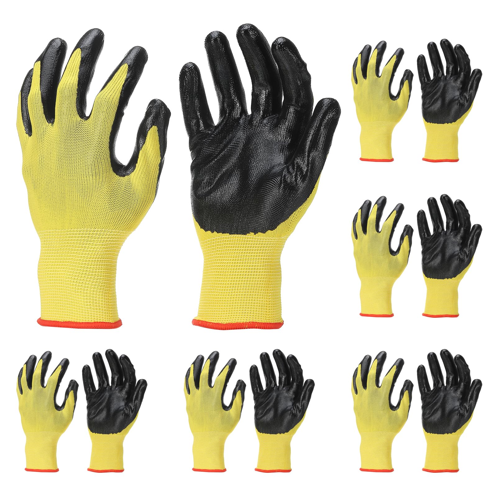 PATIKIL Safety Work Gloves Nitrile Coated