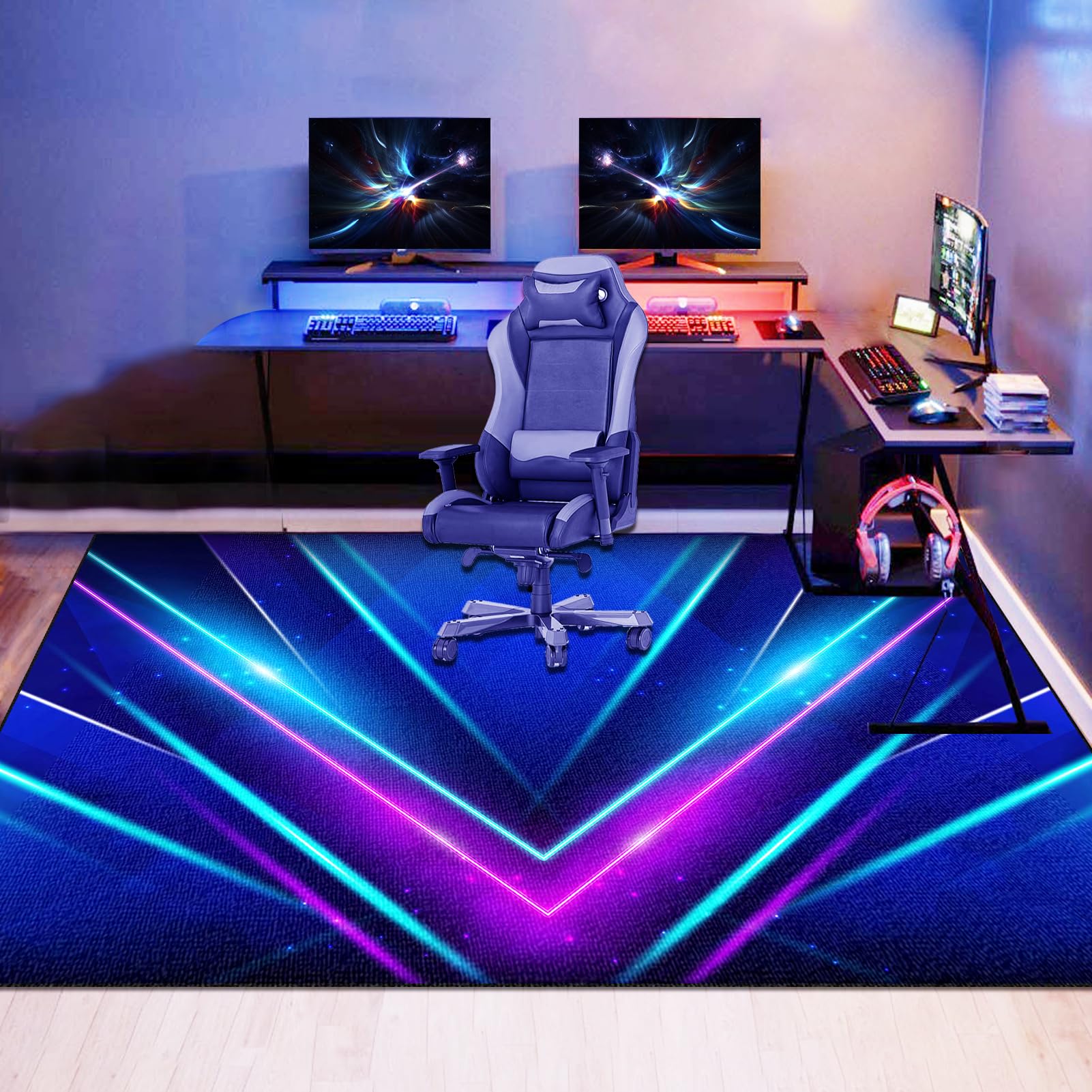 Mata biurowa na krzesło na kółkach 200 x 280 cm mata na krzesło gamingowe mata na biurko antypoślizgowa podłoga ochraniacze na krzesło koła mata dla graczy podłoga podłoga laminowana