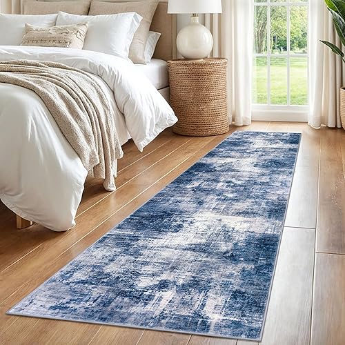 Miniatura 529 de IOHOUZE Alfombra pequeña abstracta de 2 x 3 pies, alfombra de entrada lavable para entrada interior, alfombras con respaldo de goma, alfombra gris