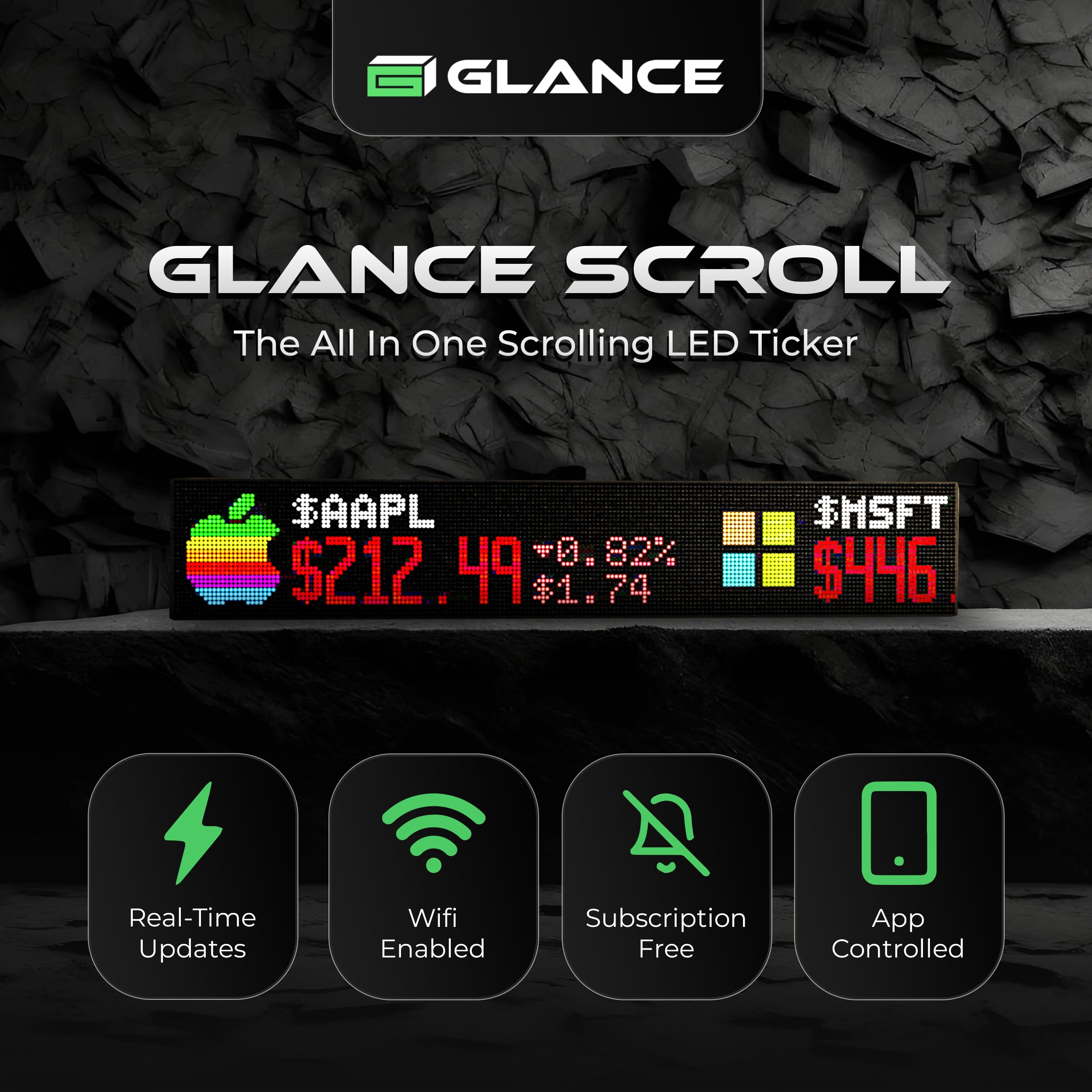Amazon.com : Glance Scroll – Customizable Scrolling LED Ticker