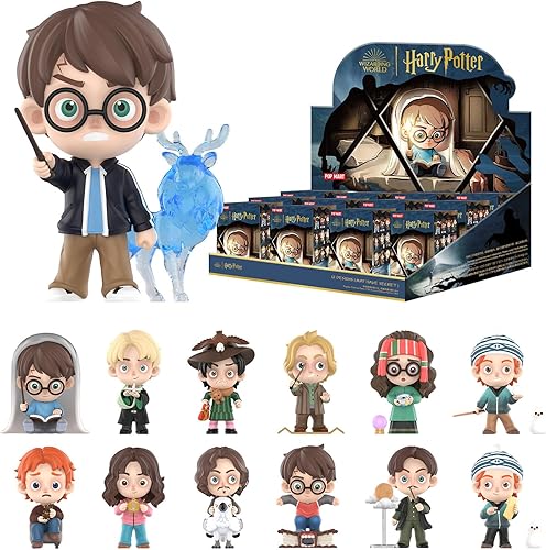 POP MART Figuras de caja ciega de Harry Potter y el prisionero de Azkaban, juguetes misteriosos de diseño aleatorio para decoración moderna del