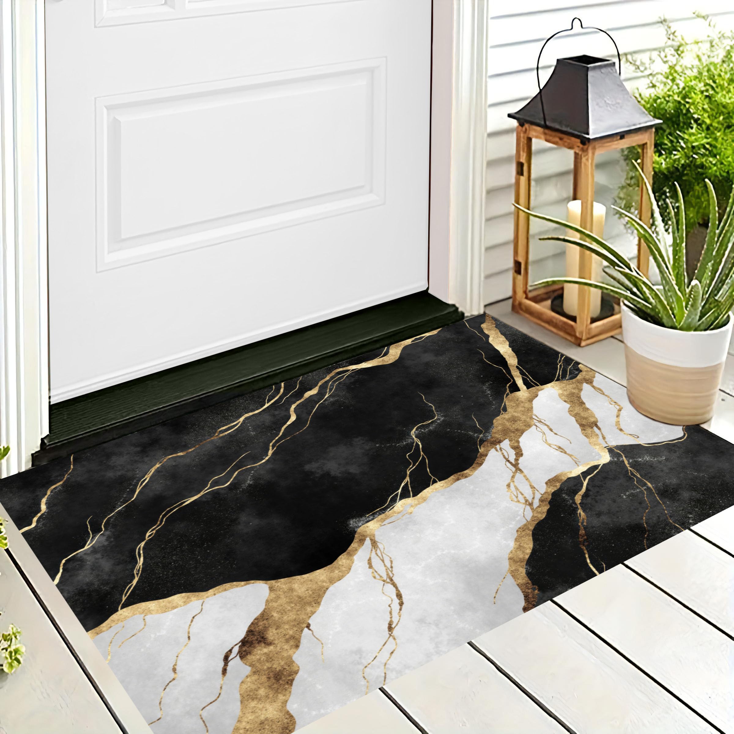 Tapis souple lavable luxe minimaliste 45x75cm paillasson intérieur