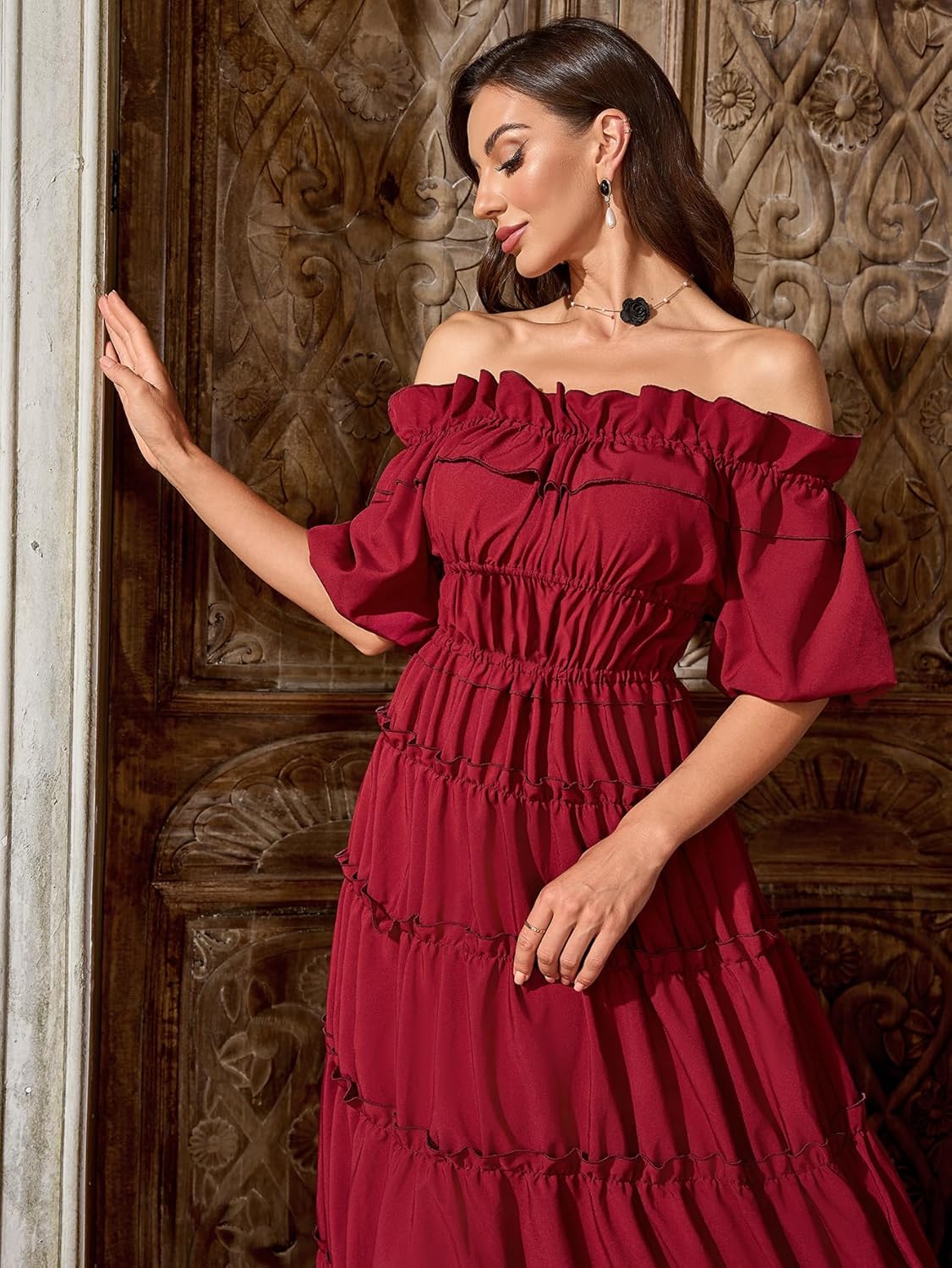 Abaowedding Renaissance Costume Women Medieval Dress Irish Chemise Dress - Image 3