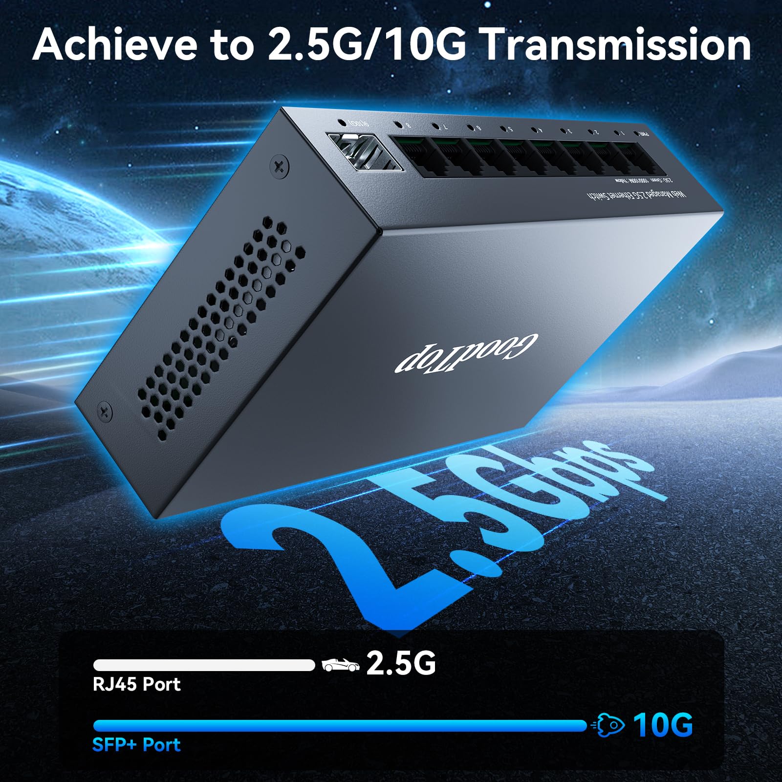GoodTop 8 Port 2.5G Managed Ethernet Switch with 10G SFP, 8