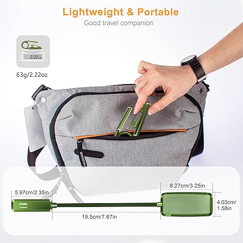 Vista 48 de Gritin Luz de libro recargable de 9 LED para leer en la cama, cuidado de los ojos, 3 temperaturas de color, brillo de atenuación continua, 80 horas