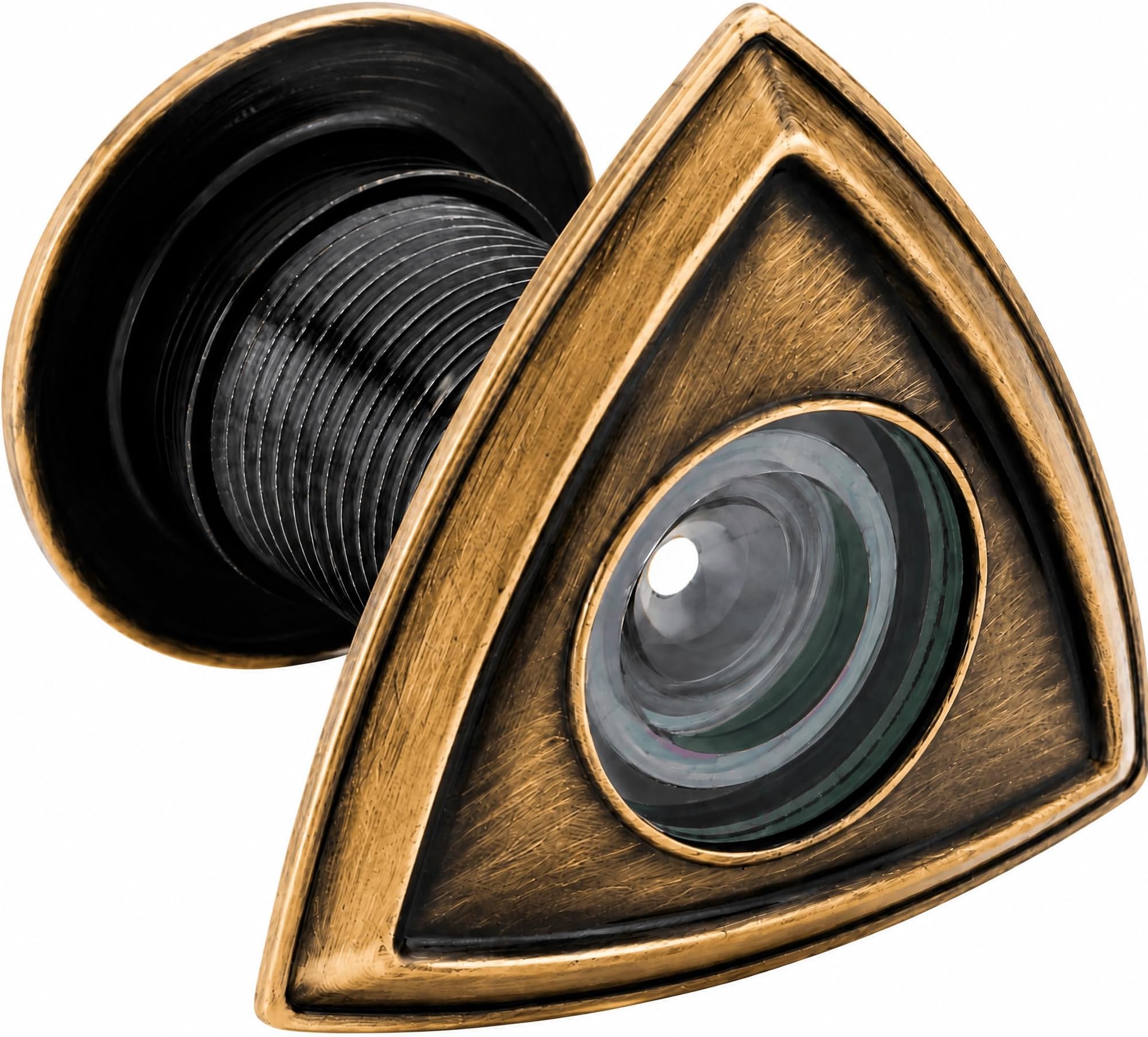 Eyeberry 180 degree glass lens door eye viewer with antique brass finish