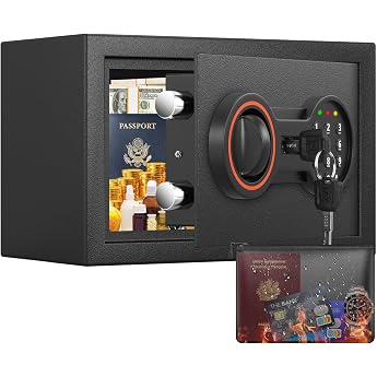Mini Safe Safe for Home 7.5 L Compact with Combination Lock & Key