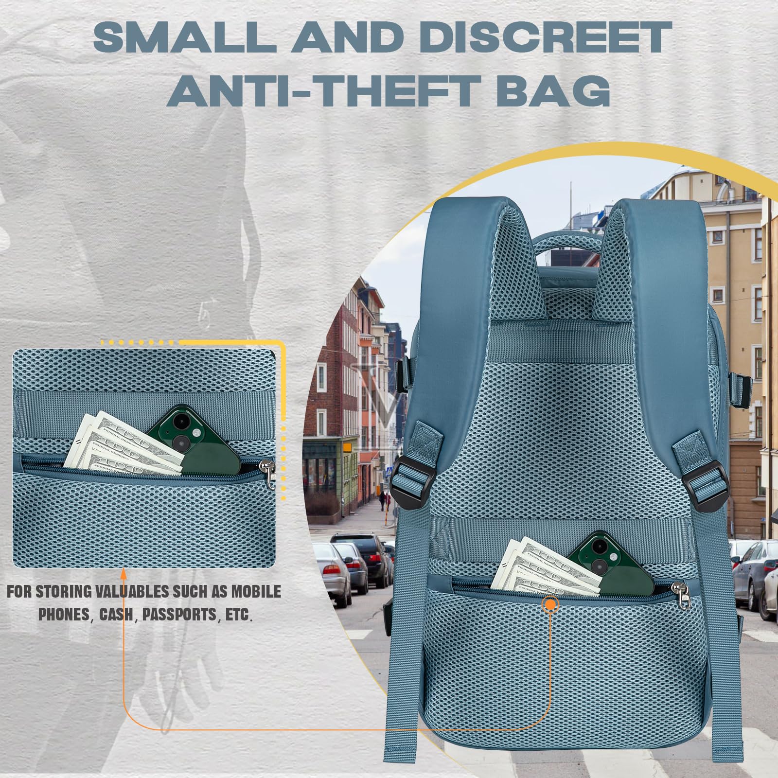 VMIKIV Zaino per Ryanair 40x20x25 Zaino da Viaggio Aereo Bagaglio a Mano Piccolo Borsa da Cabina Zaini Donna Uomo per Scuola Lavoro