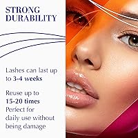 Vista 4 de Extensiones de pestañas postizas naturales de cachemira 4D, autoadhesivas, reutilizables, pestañas largas, de aspecto natural, pestañas esponjosas