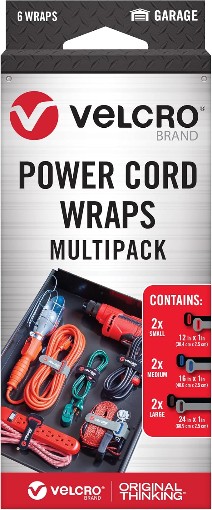 VELCRO Brand Power Cord Wraps Heavy Duty Straps for Cords, Hoses