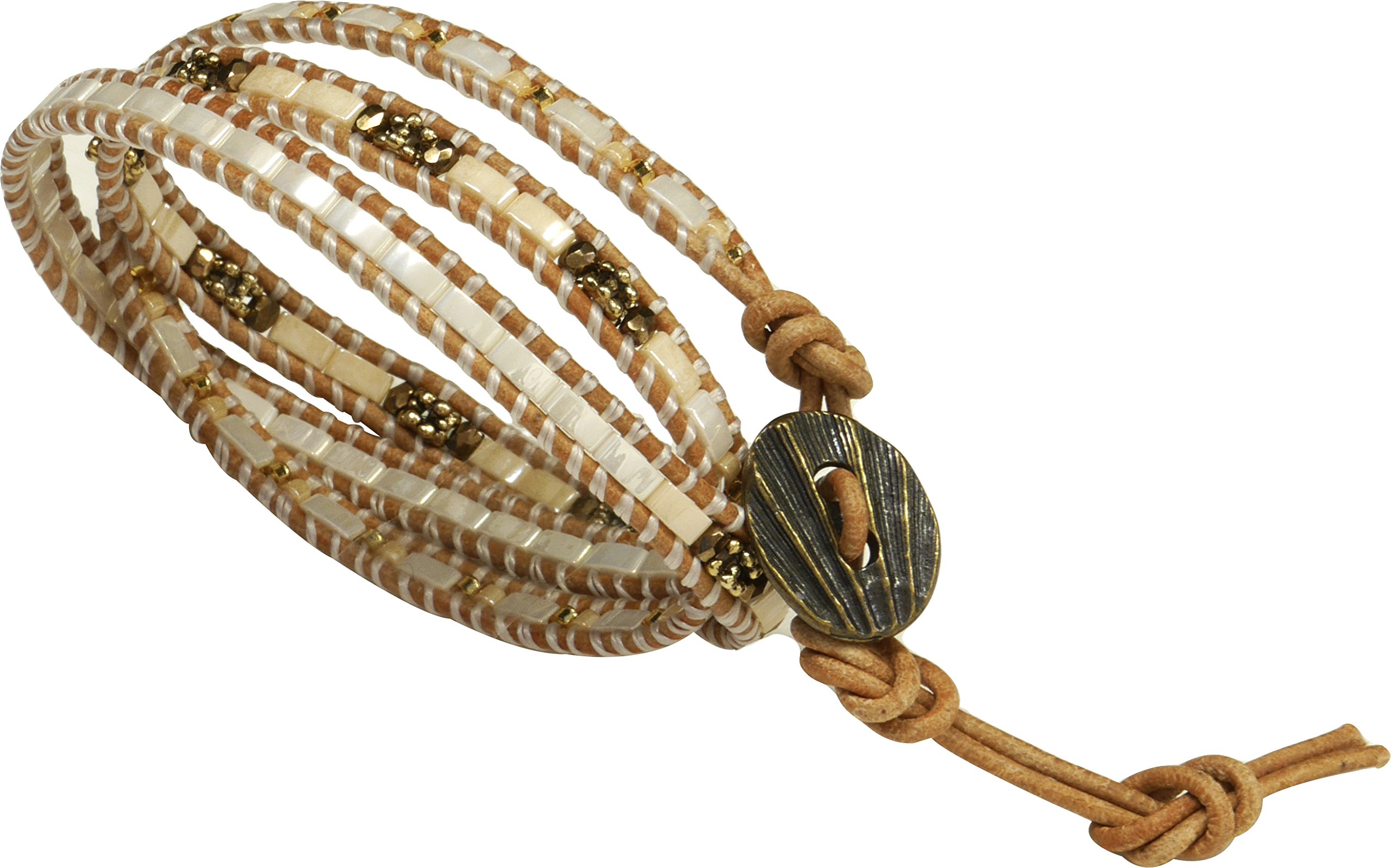 MIYUKI BFK-422 Beaded Kit, Triple Wrap Bracelet, Ivory