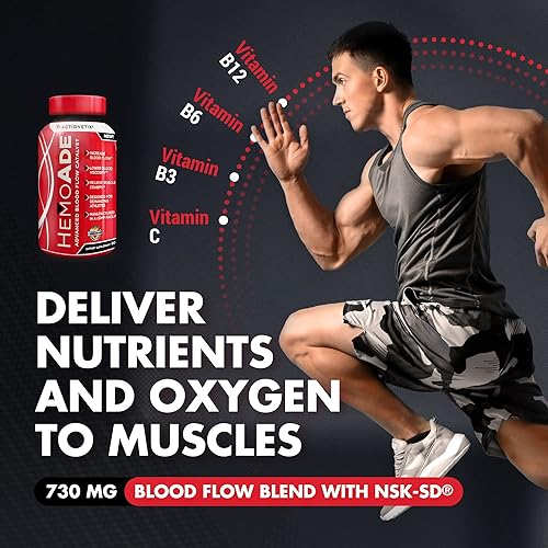 Miniatura 4 de Actionetix - Catalizador avanzado de flujo sanguíneo HemoAde, defensa de calambres musculares, aumento de VO2, suplemento de resistencia,