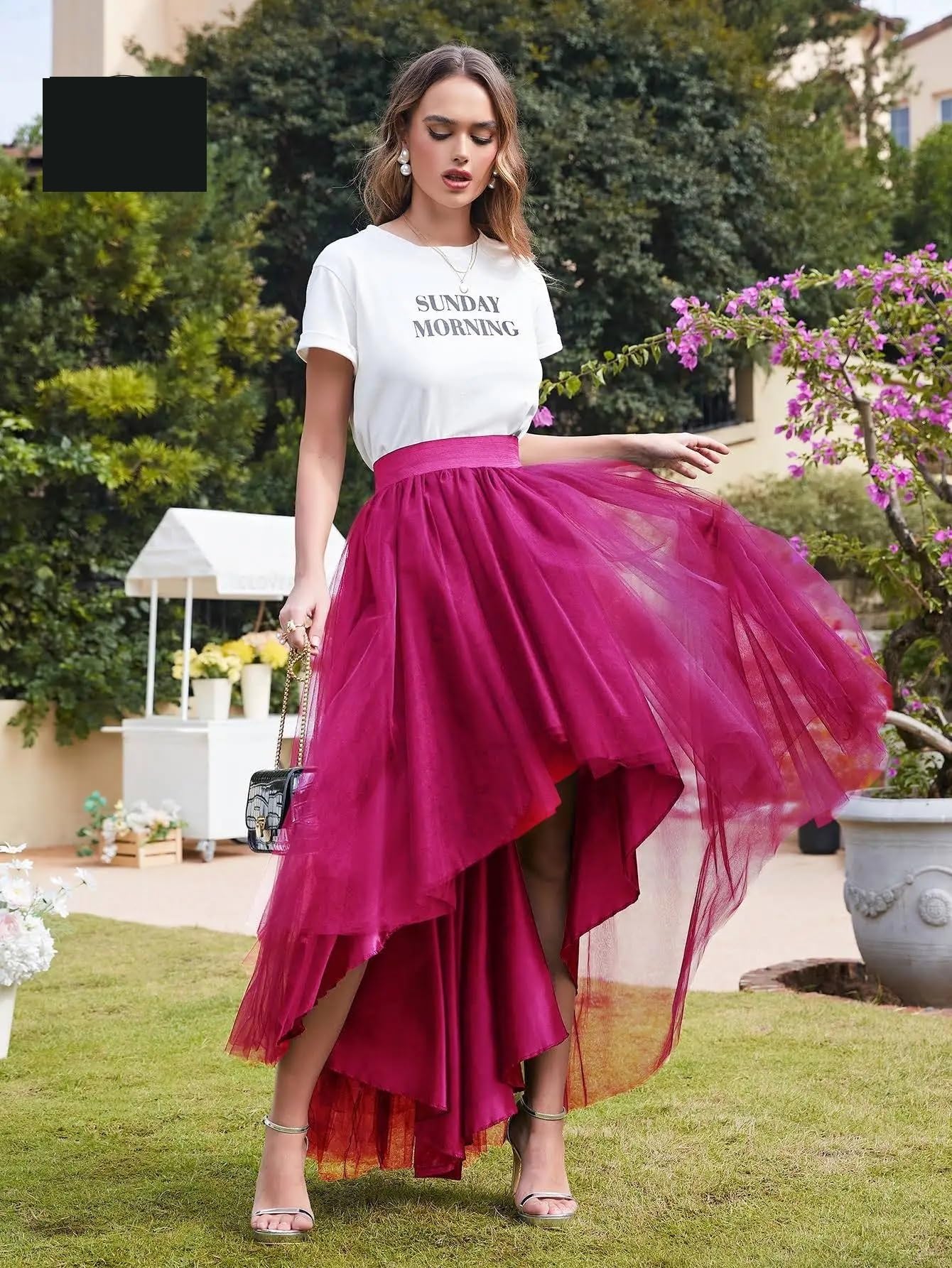 Jupon de dessous Robe sous jupon, jupe en tulle superposée, volants étagés, de bal asymétrique