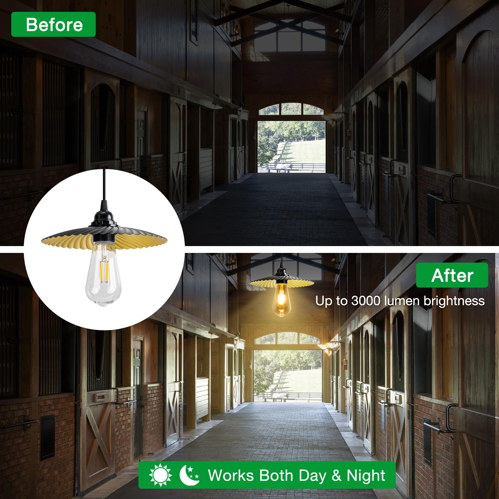 Lampe Solaire Exterieur, Intérieur Eclairage Exterieur Solaire avec Télécommande 10M, Recharge USB 5200mAh Capacité de la Batterie, IP65 étanche, pour Jardin Pergola Chemins Garage (1 Lumière)