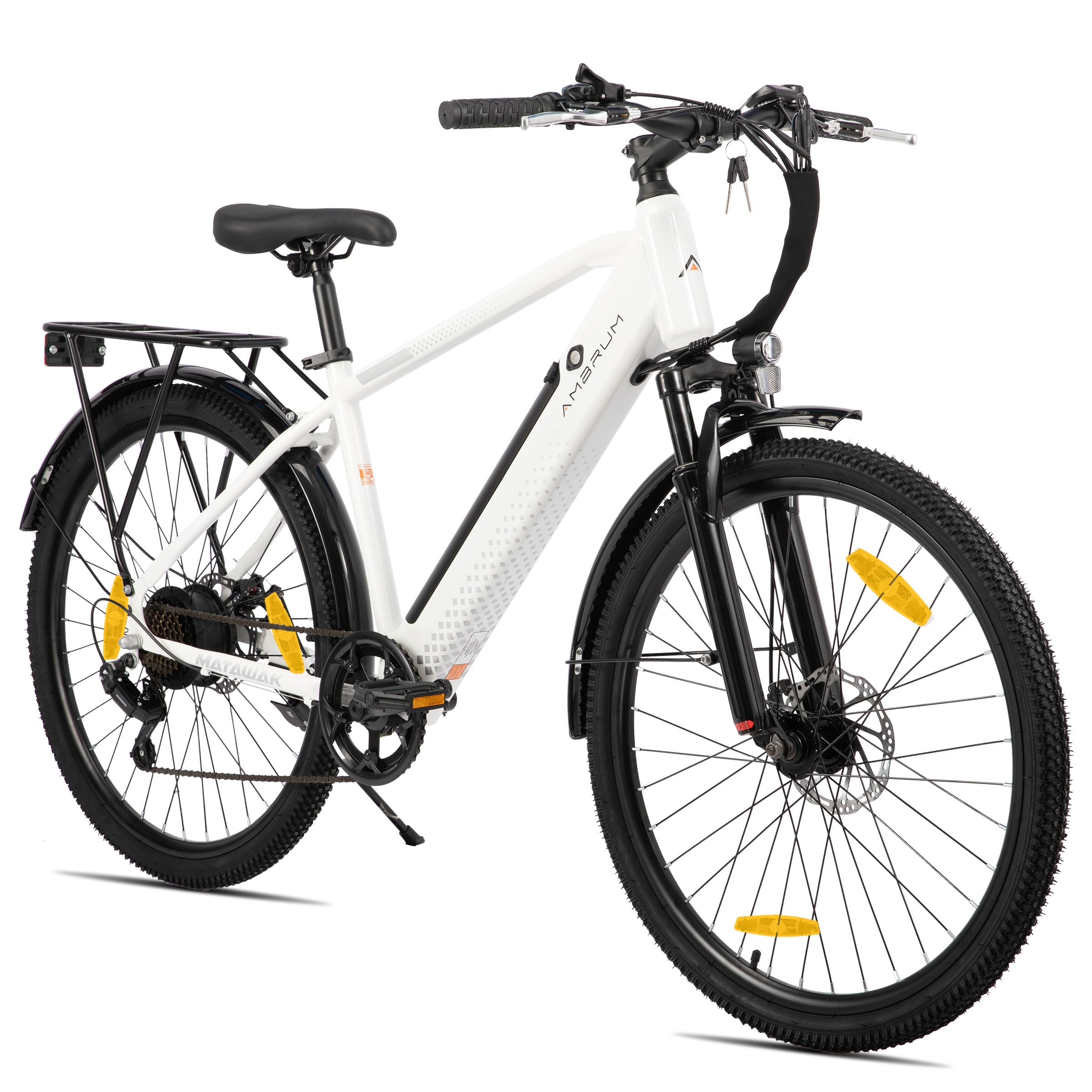 HILAND 26 Zoll E-Bike Mountainbike, 250W Motor, Elektrofahrrad mit 10,4Ah Akku, E-MTB mit 7-Gang, Doppelscheibenbremse, Unisex Elektro Fahrrad für Damen & Herren