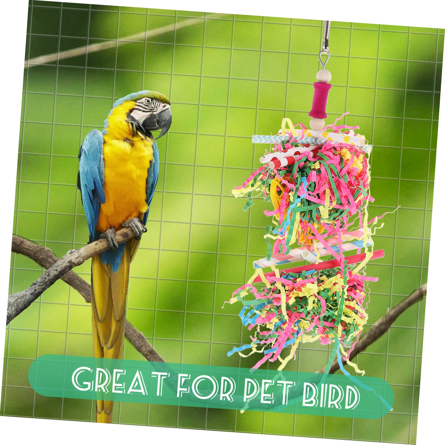 VANZACK 12stücke Kauspielzeug Für Vögel Hängendes Vogelspielzeug Lustiges Und Interessantes Spielzeug Zufällige Farben Für Wellensittiche Und Nymphensittiche