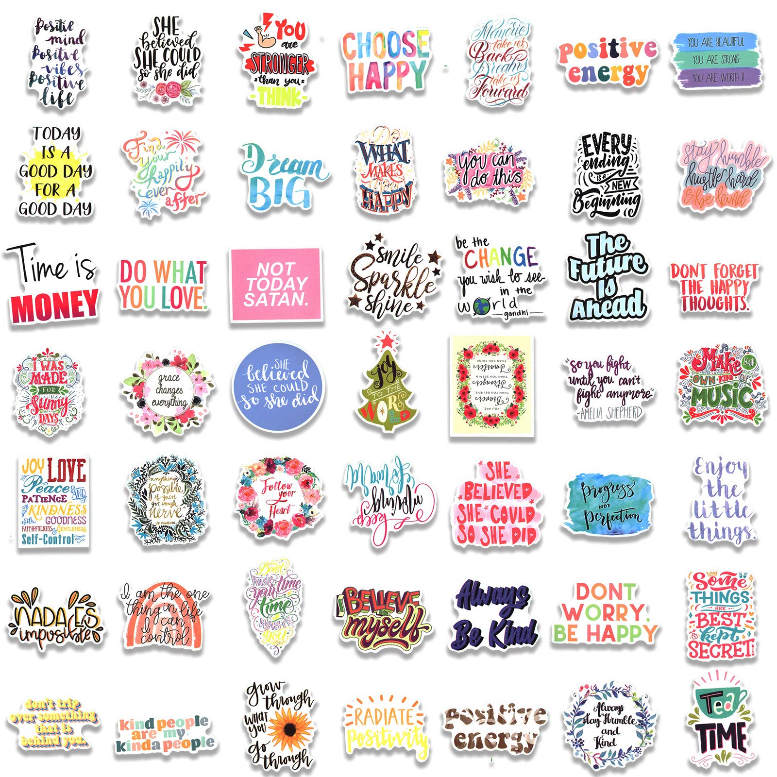 200pcs Inspirational Stickers for Laptop, Motivational Quotes Decals