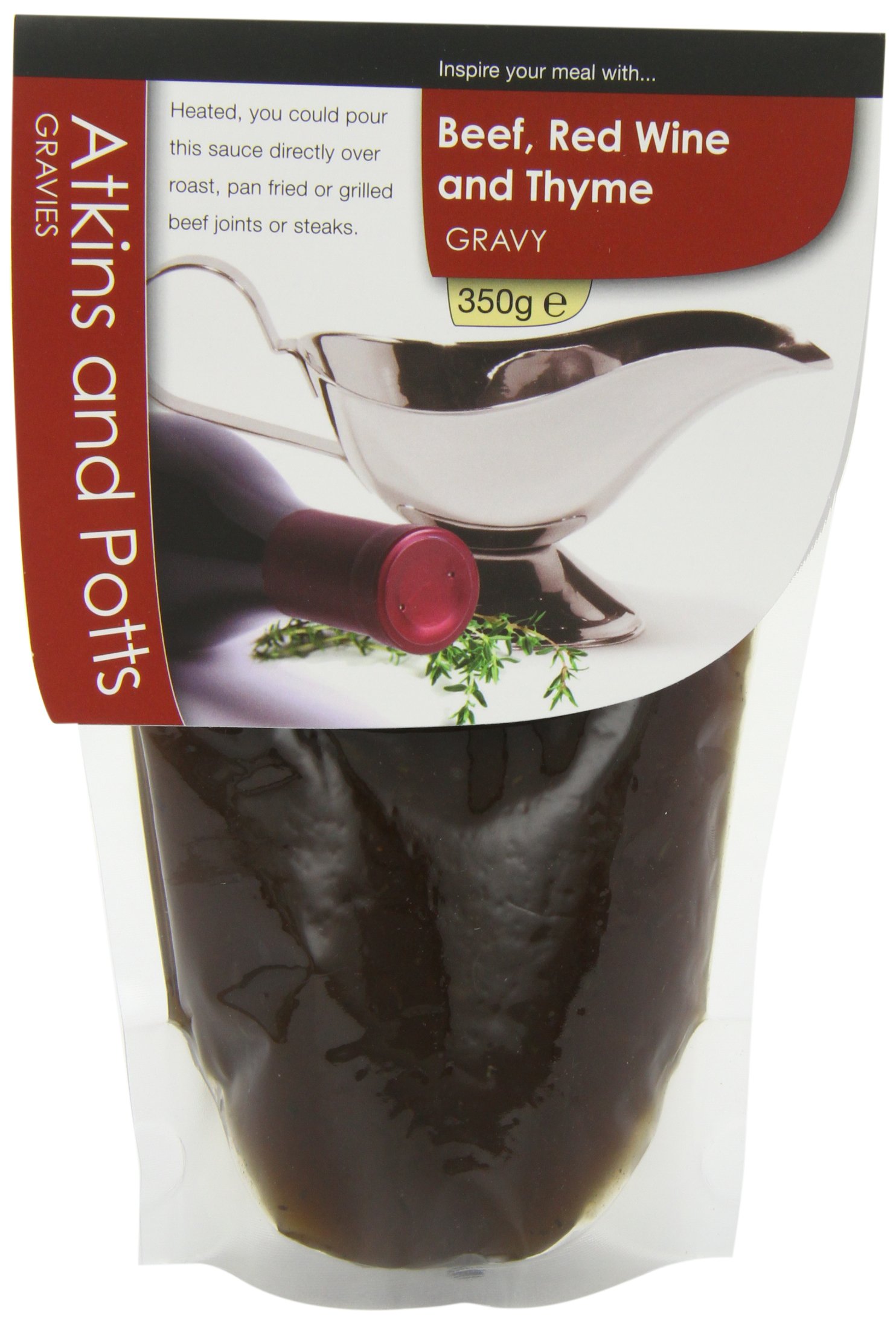 Atkins and Potts Rindersoße mit Rotwein und Thymian 350 g (6 Stück)