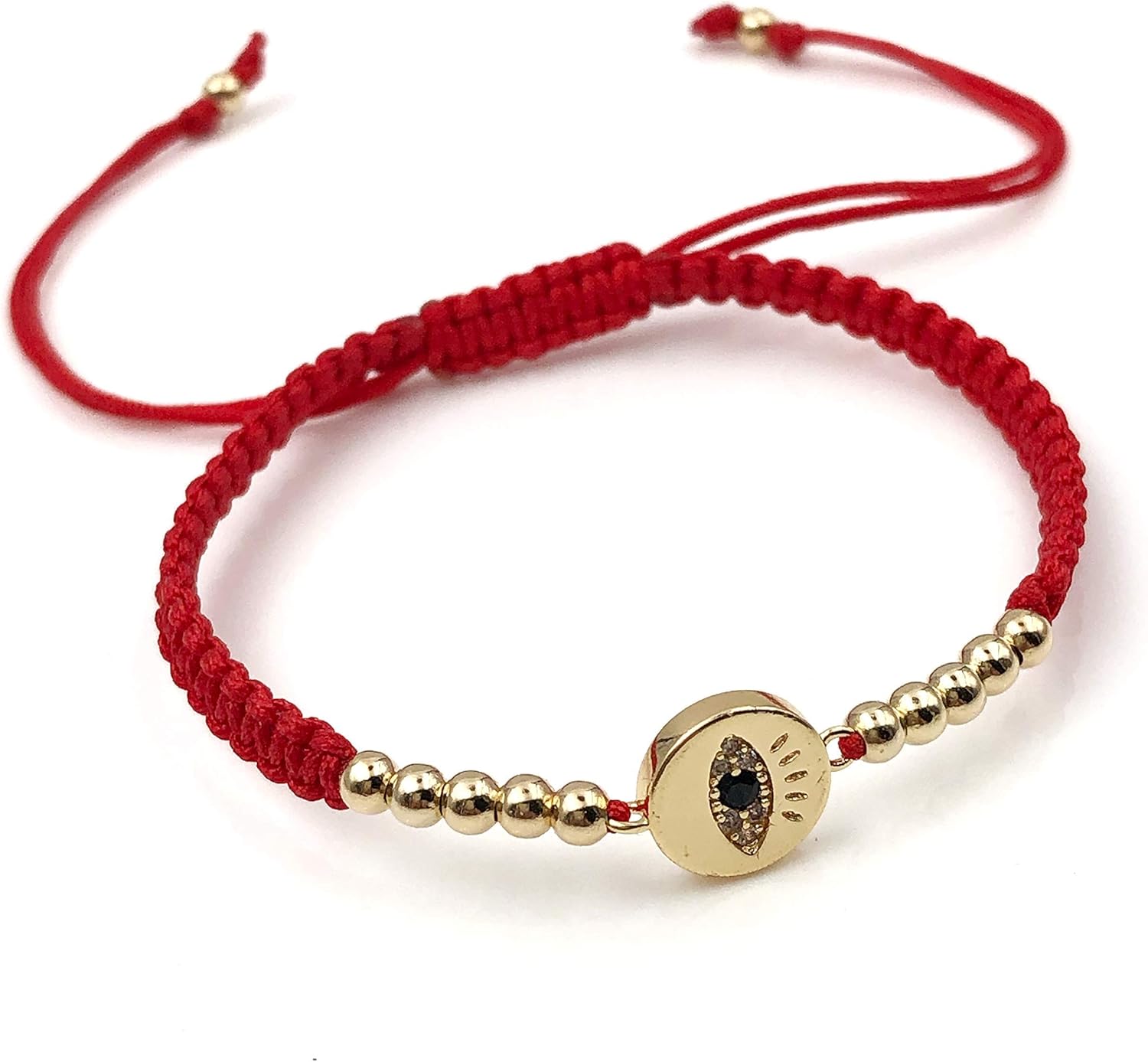 Lucky Evil Eye Charm Hand-Woven Adjustable String Bracelet for Women Protection - Image 3