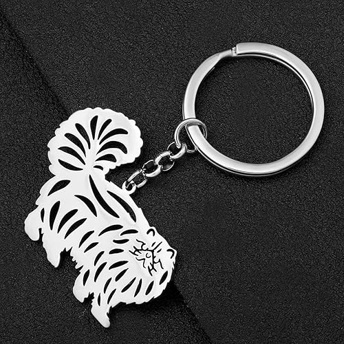 Miniatura 4 de Lindo llavero de acero inoxidable con diseño de gato para mujeres y niñas, llaveros de gato, monedero, llaves de coche