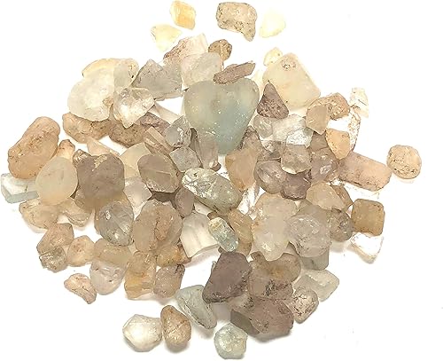 Miniatura 1 de Topacio natural en bruto con bolsa de terciopelo, rocas a granel (12 libra)