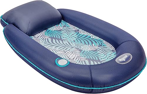 Nuevo Aqua Easy Comfort - Silla de piscina flotante y salón con portavasos - Blue Fern