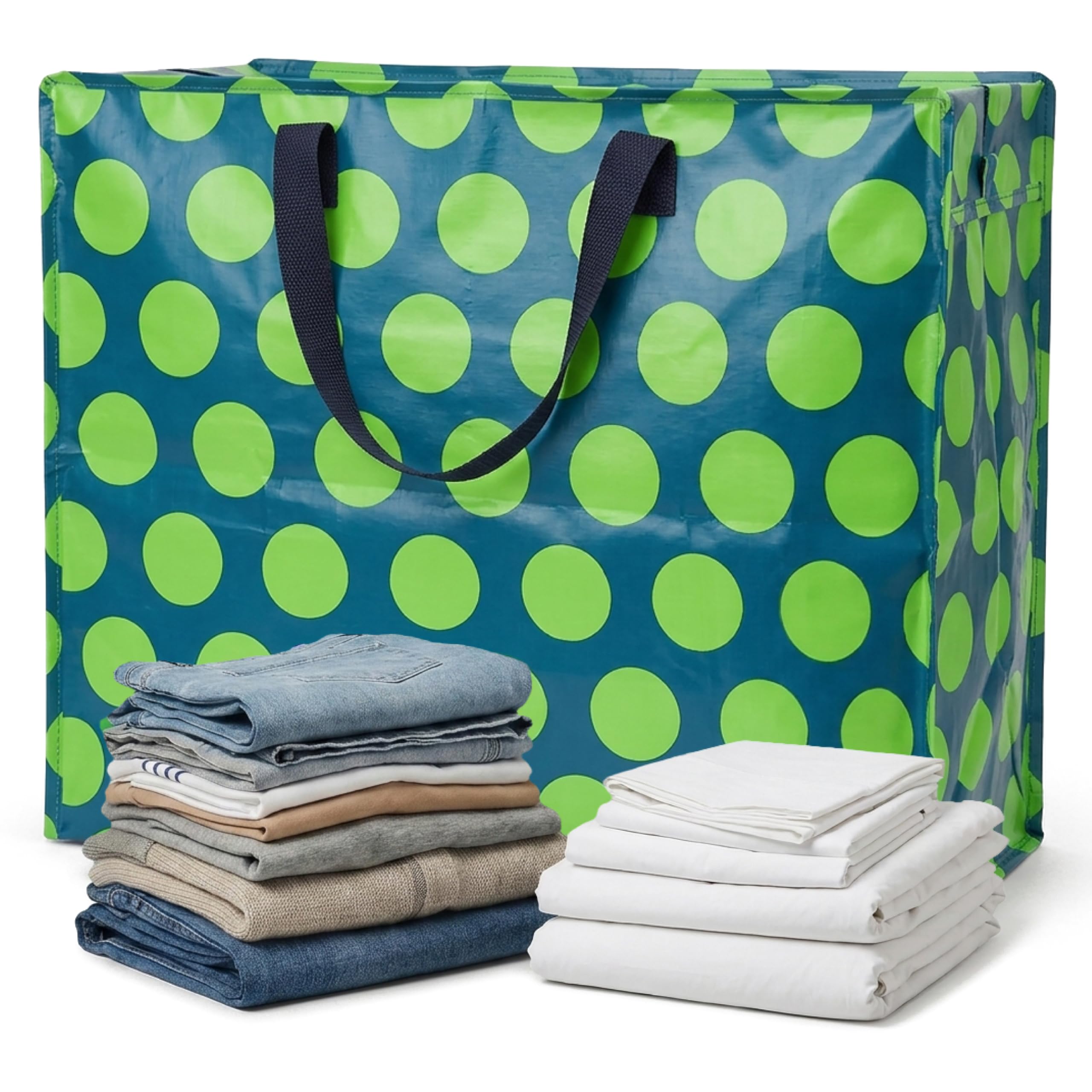 Rex London Jumbo Storage Bag – Extra Large Storage Bags with Zips for Clothes, Moving Bags & Packing Bags, Heavy Duty Laundry Storage Bags for Clothing & Wardrobe Storage, Moving House Essentials