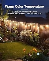 Vista 5 de Lightdot 150 metros de luces de cadena para exteriores, luces de cadena LED para bistró con bombillas ST38 irrompibles, 2200K regulables, luces