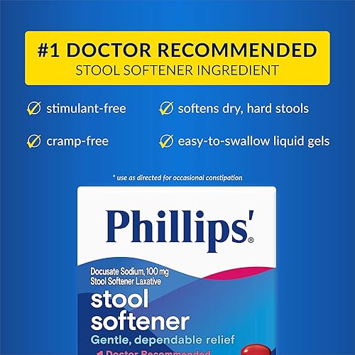Miniatura 4 de Phillips' Geles líquidos suavizantes de heces, 30 geles líquidos, paquete de 5