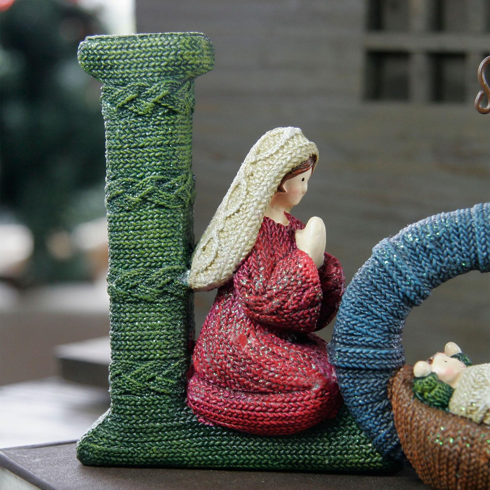 Ensemble De Nativité En Résine Blanche Moderne - 8 Figurines Religieuses Pour Décoration De Noël
