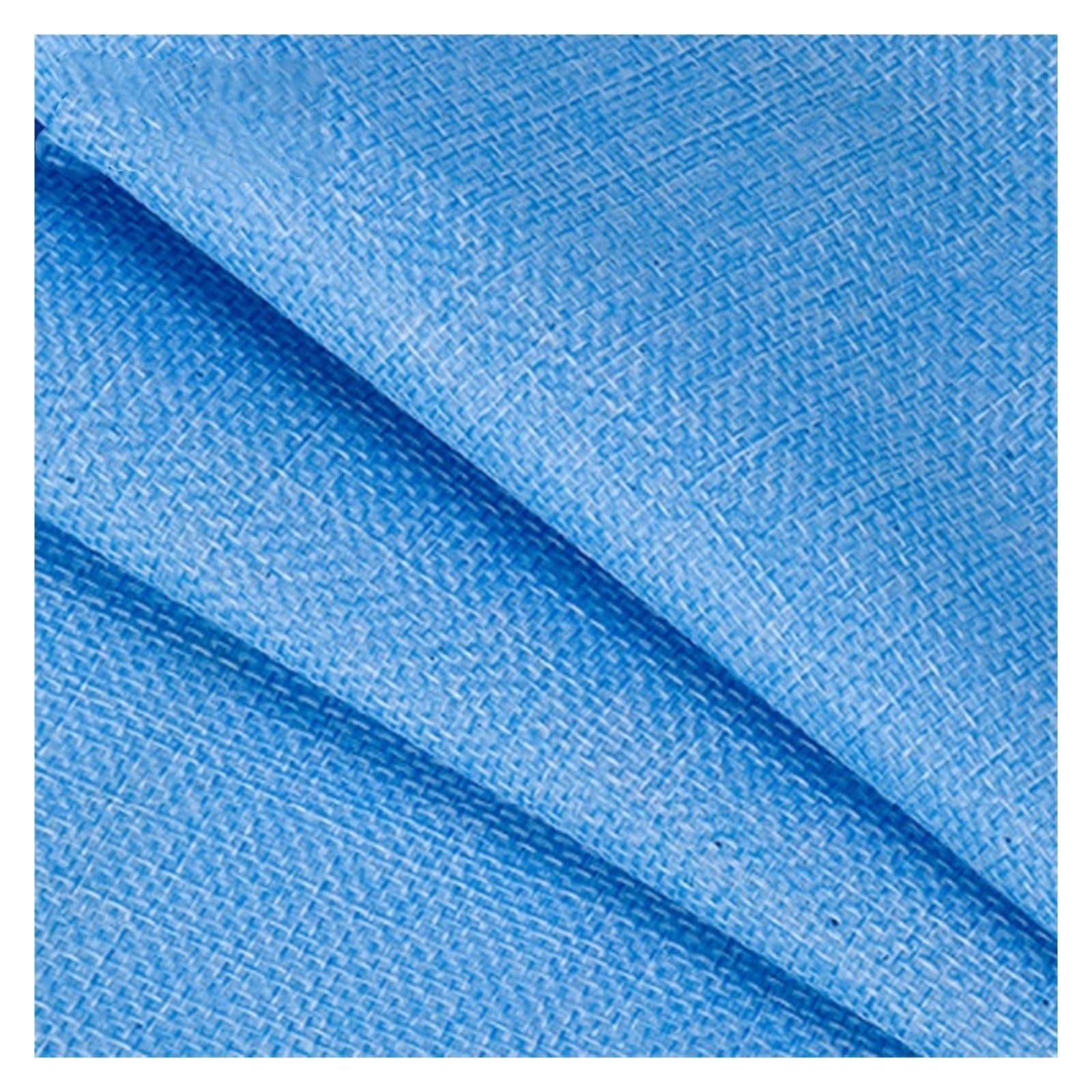 Patch de réparation en tissu de lin bleu avec ruban adhésif pour canapé