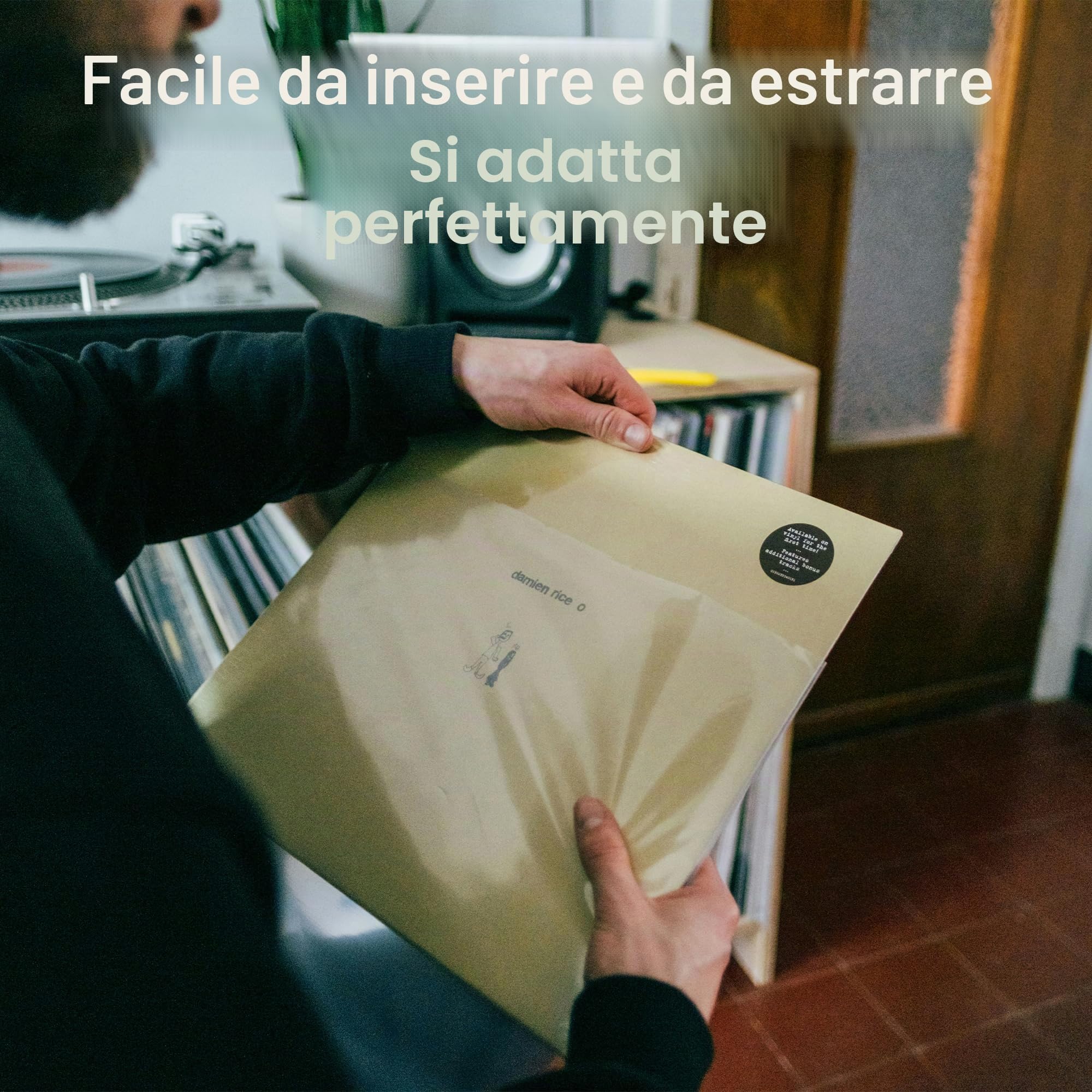 Buste Vinili 33 Giri 12 Pollici Esterne, 50 x Custodia Vinile Trasparenti, Buste per Vinili pour 12" LP Dischi, Protezione Polipropilene Vinile Copertine Cover Outer