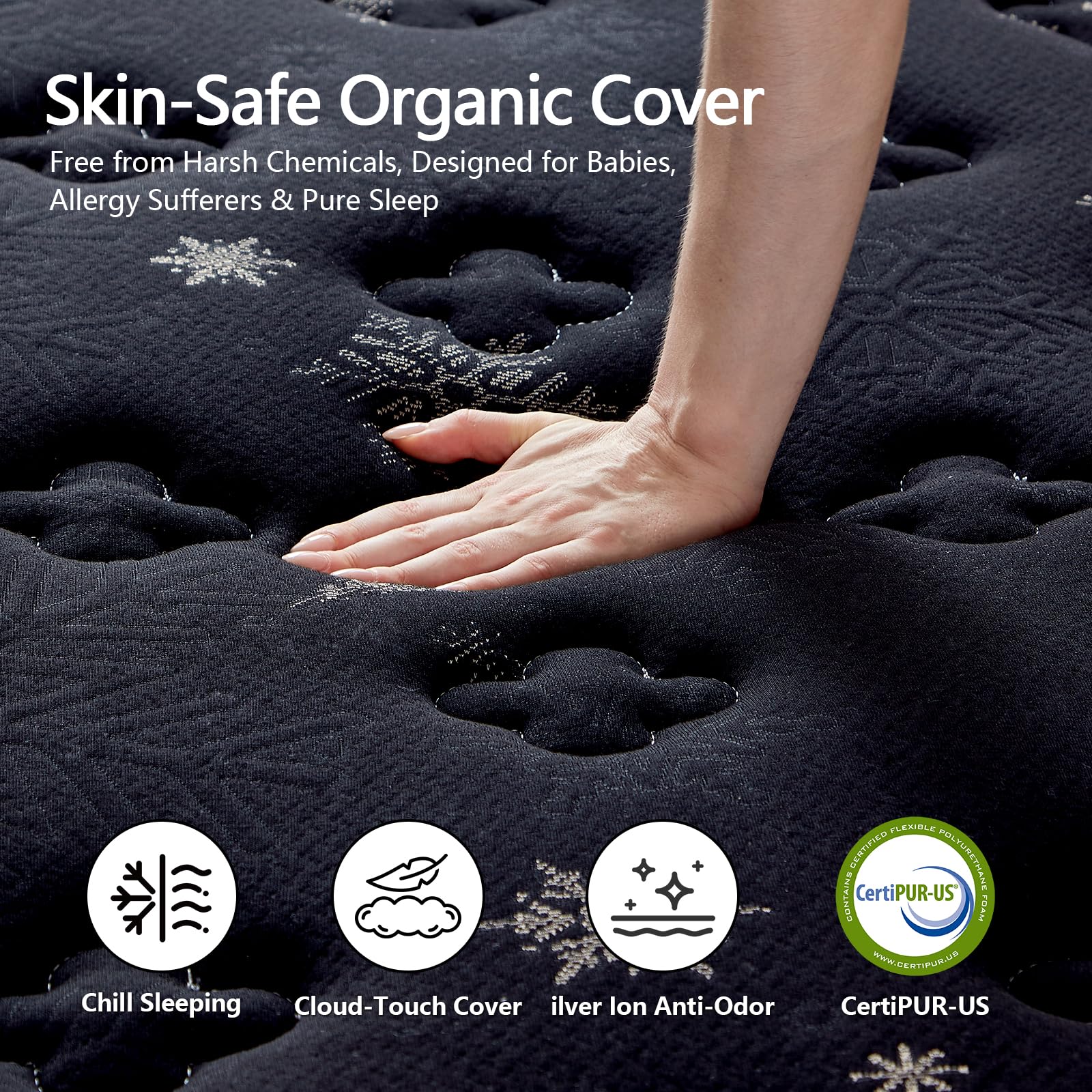 Full Mattress, 12 Inch Full Size Mattress in a Box, with Pocket Springs & Coolin - product photo