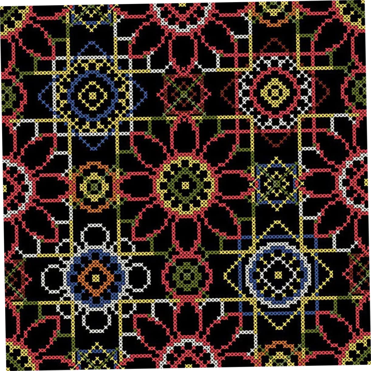 HOMSFOU Embroidery Cloth Set 4pcs 11ct Fabric 30x30cm for DIY Projects Family Needlework Fun