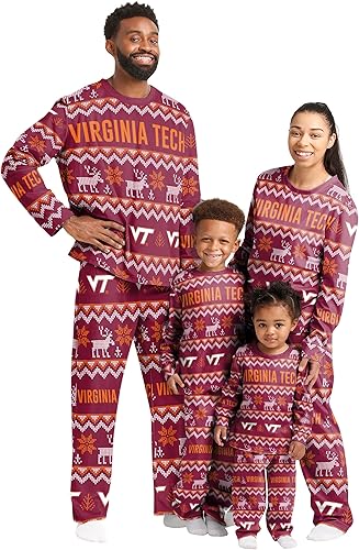 Miniatura 19 de FOCO - Conjunto de pijama familiar a juego con estampado llamativo del equipo de la NCAA, para unisex-adulto