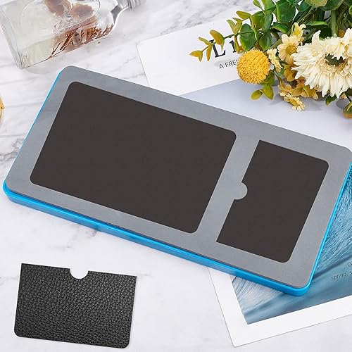 Miniatura 6 de SUPERDANT Tarjetero de cuero troquelado de cuero plegable en relieve, corte de madera, troqueles de tela, soporte para tarjetas de regalo, cortes