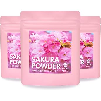 YAMASAN KYOTO UJI Sakura Powder, Domestically Produced, 120g (40g&times;3 bags), for Baking and Cooking, Edible Flower, Food-grade 