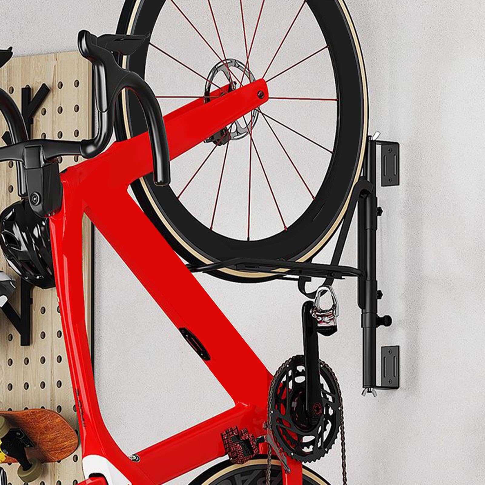 Generisch Wandhalterung Für Fahrräder - Fahrradständer Wandmontage,Klappbarer Höhenverstellbarer Fahrradständer Für Keller Garage Wohnung Garten Haus Werkstatt Innenbereich