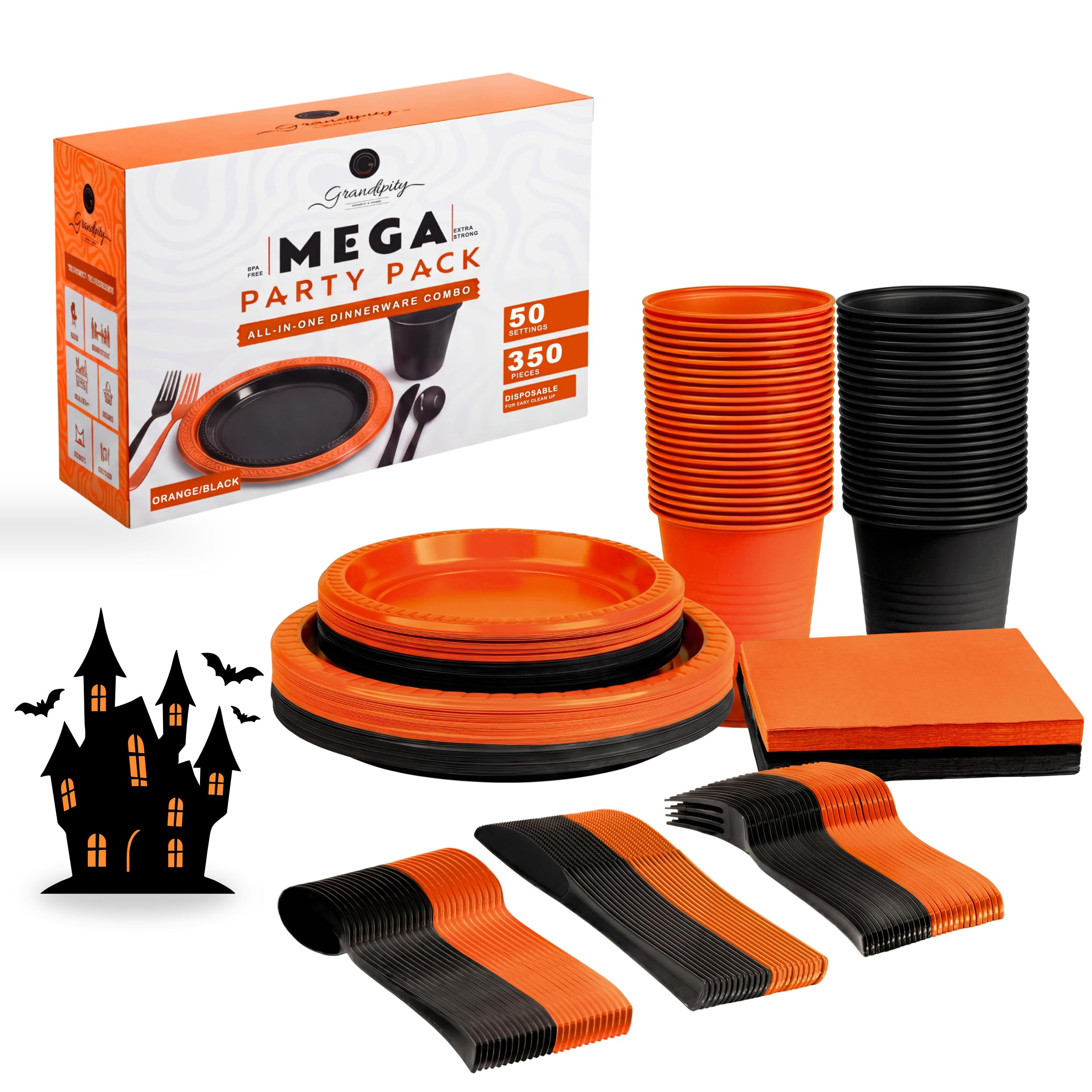 Grandipity Disposable Dinnerware Sets - 720 Piece -22